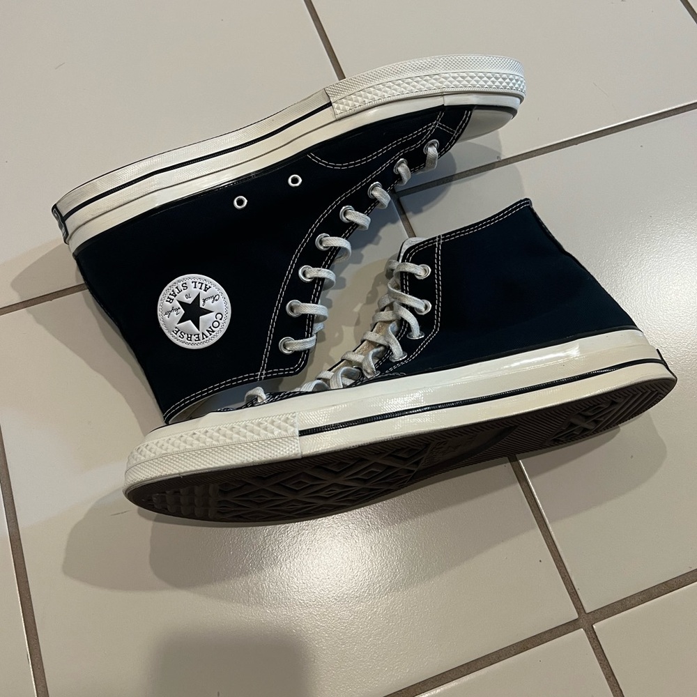 Converse Black and White High-Top Chuck 70 Sneakers
